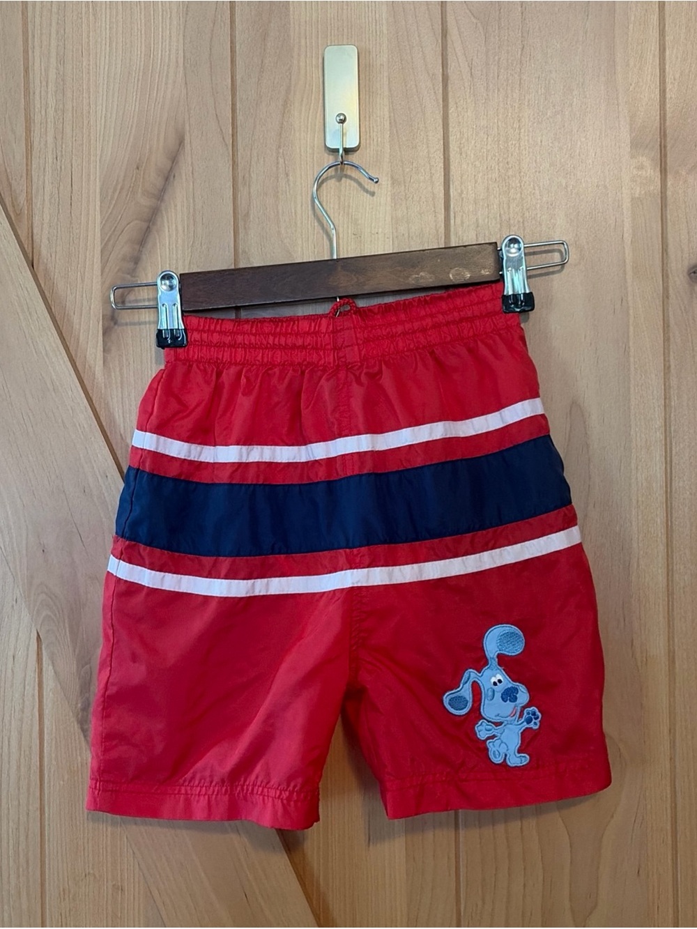 Vtg Y2k 2000 Blues Clues Swim Shorts Trunks Embroidered Youth Sz 6 Mesh Lined